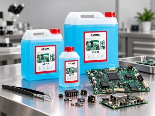 Concentrato detergente ASONIC AS-PCB per la pulizia a ultrasuoni dell'elettronica
