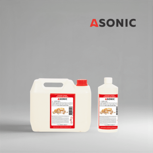 ASONIC AS-JEW detergente in taniche da 1L, 5L e 25L per la pulizia ad ultrasuoni dei gioielli.
