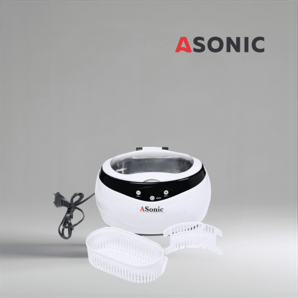 ASONIC HOME-650-6 Pulitore a ultrasuoni ASONIC HOME-650, vasca compatta per gioielli, occhiali e pulizia domestica quotidiana.
