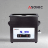 ASONIC MED 7L Pulitore a ultrasuoni con coperchio - Serie medica ASONIC MED 7L pulitore a ultrasuoni nero con coperchio chiuso, progettato per applicazioni dentali e mediche