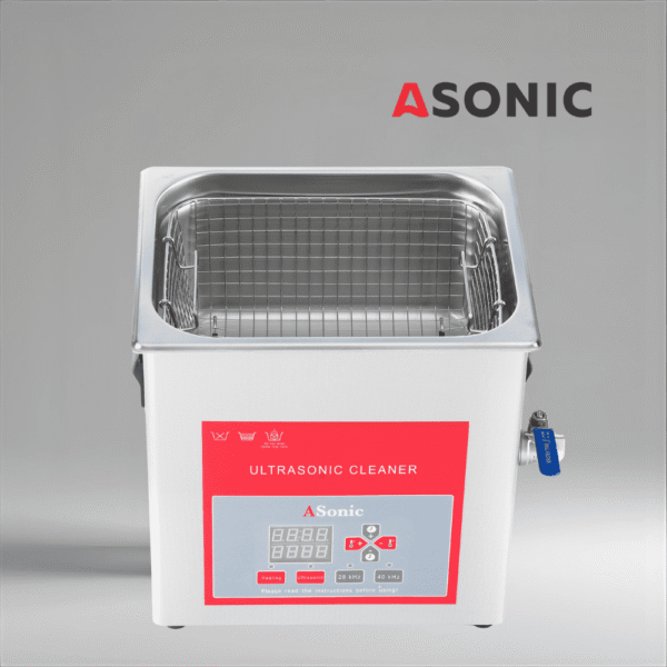 ASONIC-PRO-100DF-1 ASONIC PRO-100df pulitore a ultrasuoni con controlli digitali e serbatoio in acciaio inox