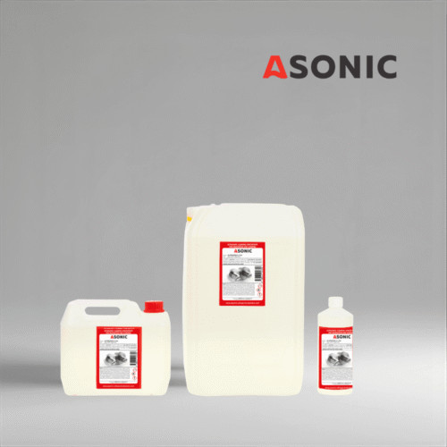 La soluzione di passivazione ad ultrasuoni ASONIC AS-METALPASS protegge i metalli dalla corrosione dopo la pulizia ad ultrasuoni.