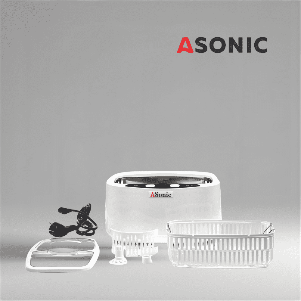 Pulitore a ultrasuoni ASONIC HOME-2500 per occhiali, gioielli e strumenti domestici.