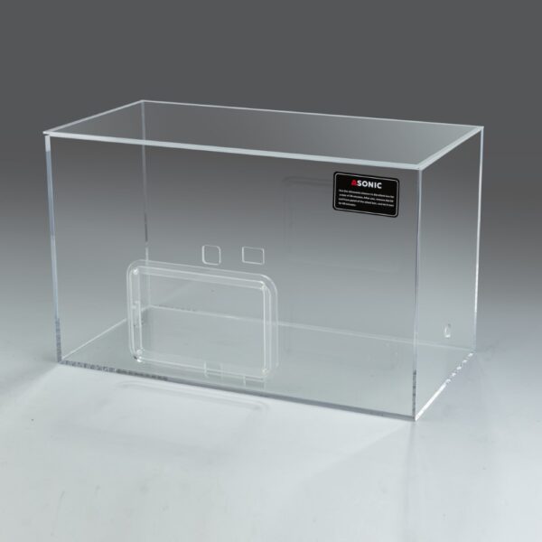 Silent Box ASONIC per pulitori a ultrasuoni da 3L venduto separatamente o insieme all'unità di pulizia.