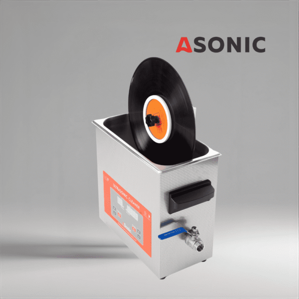 ASONIC Vinyl Cleaner-02 soluzione detergente, flacone compatto per la pulizia a ultrasuoni dei piatti in vinile.
