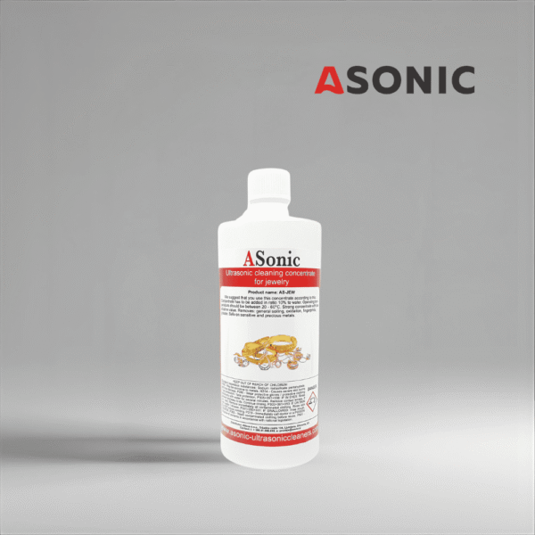 ASonic AS-JEW-1 ASONIC AS-JEW-1 soluzione per la pulizia ad ultrasuoni dei gioielli, flacone da 1L per oggetti delicati in oro, argento e pietre preziose.