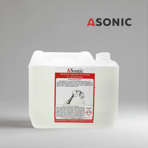 ASonic AS-OPT-5 ASONIC AS-OPT-5 detergente ottico a ultrasuoni, soluzione da 5L per la pulizia di occhiali, lenti e strumenti ottici di precisione